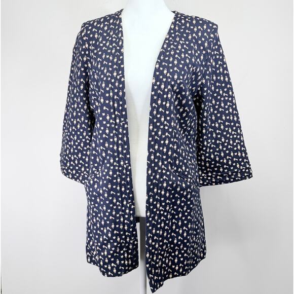 Family Affairs Celestial Star Planet Kimono Jacket M Navy Y2K Boho Indie Rare - Picture 1 of 9